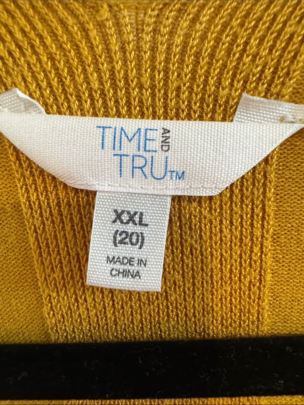 Time and Tru Open-Front Cardigans in Gray and Mustard - Picture 3 of 3
